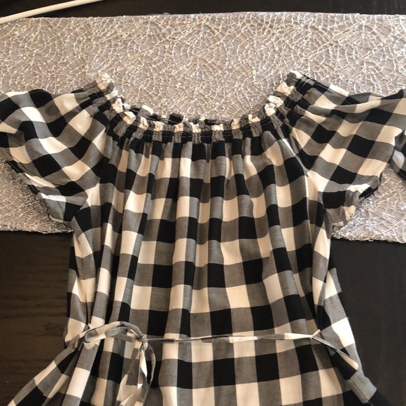 Loft Gingham off-the-shoulder dress - Picture 3 of 6